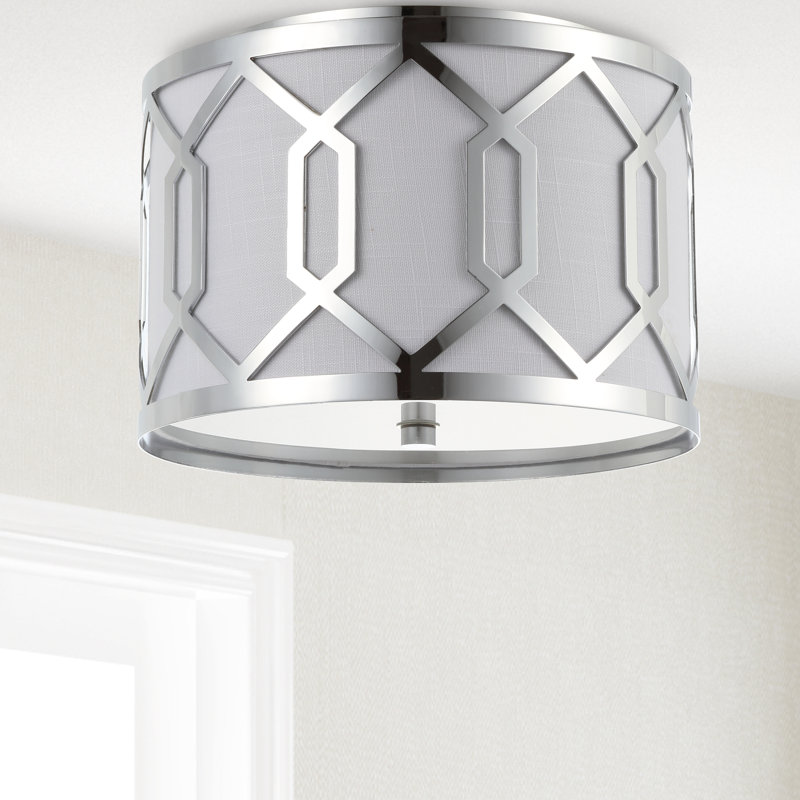 Plafonnier encastré Tarpley, Chrome chrome, H 8,5 po x l 12,5 po x P 12,5 po