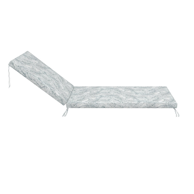Coussin de chaise d'extérieur avec tissu Sunbrella, 23 po x 75 po, Calm Laurel