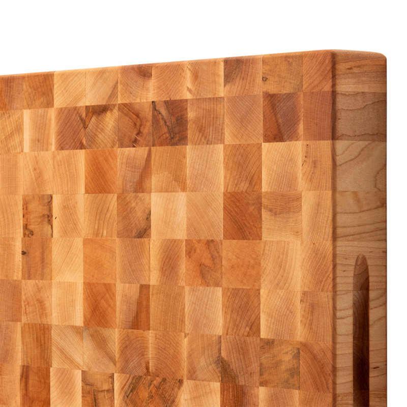 John Boos Chinese Chopping Block End Grain Reversible, 18" L x 18" W, Maple