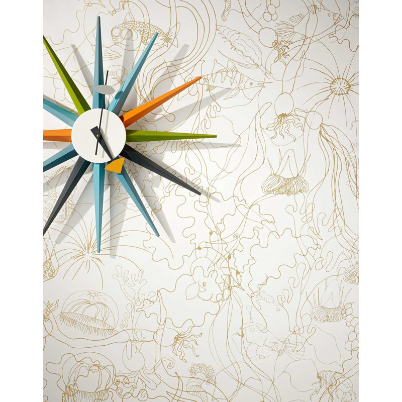 Underwater World Wallpaper | Traditional / Roll - 27" x 30', Gold