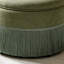 Pouf de rangement rond rembourré de 23,23 pouces avec franges-1393610043