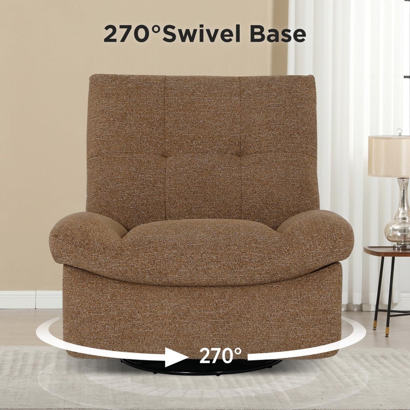 Fauteuil inclinable et pivotant Nouhaus, Brun