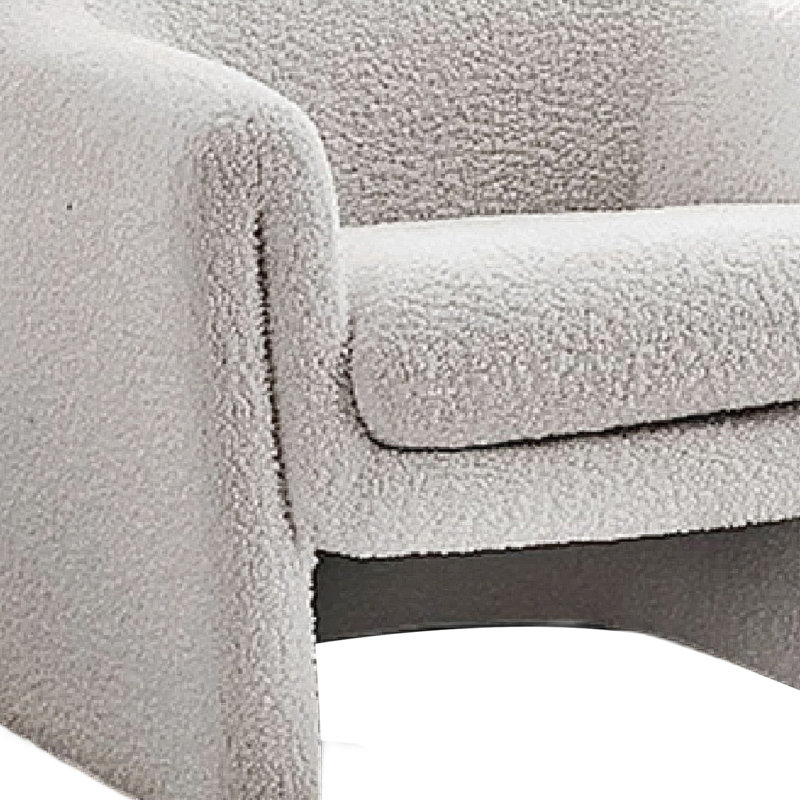 Fauteuil Danie, White Boucle/Polyester Blend