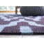 Tapis géométrique en laine / coton tissé à la main Rodgers - bleu / mauve-122019873