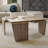  Modern Walnut Square Modular Curved Solid Wood Coffee Table,Side Table,Easy Assembly