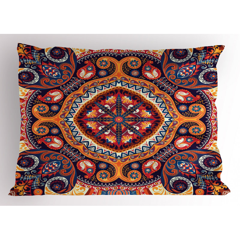 Flowers Polyester Paisley Sham Set, King