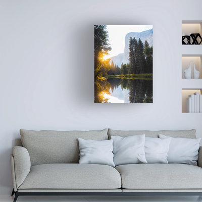 Wrapped Canvas Wall Art - Jared Kreiss 'Reflections in Yosemite' Wall Art for Living Room, Bedroom, or Office Décor - 18x24