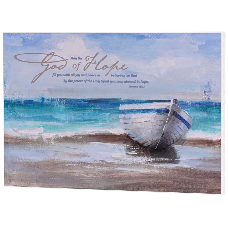 Plaque murale bateau «May the God of Hope»