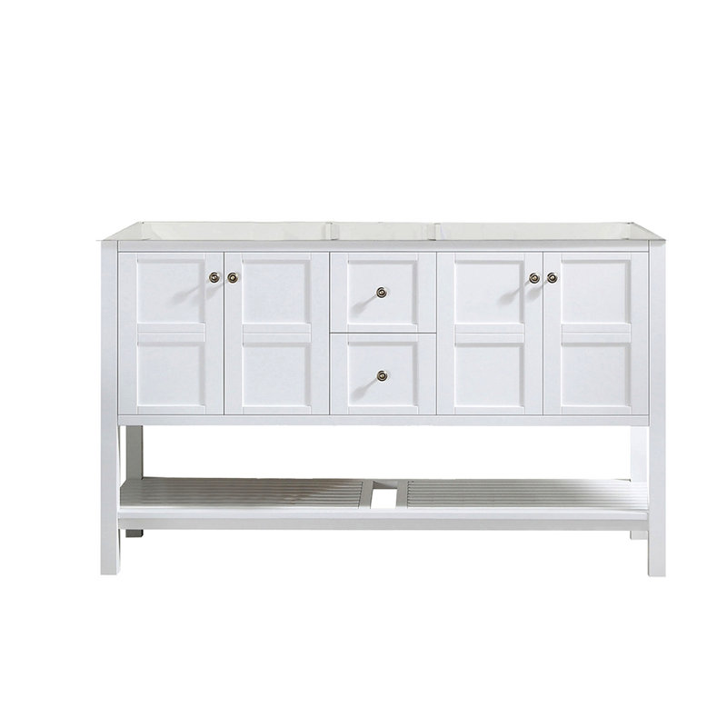 Rangement pour meuble-lavabo autoportant 60 po, Blanc