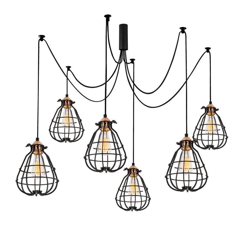 6 - Light Black Cluster Pendant