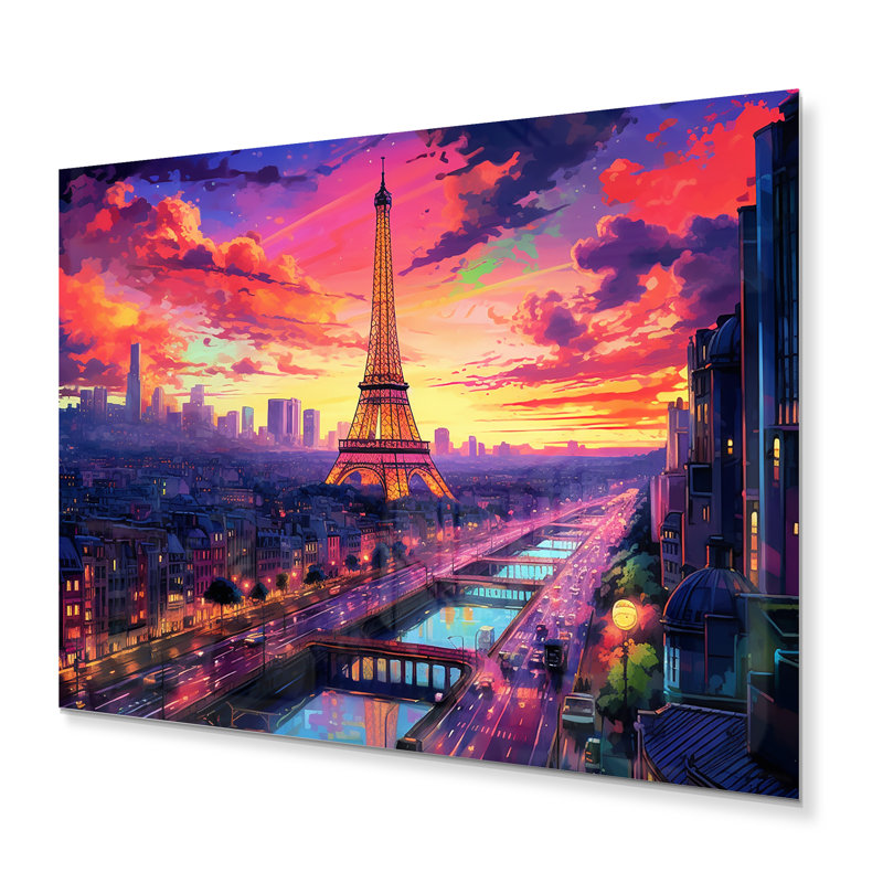 Paris Tour Eiffel Harmony II - impression sans cadre sur métal, H 24 po x l 32 po x P 1 po