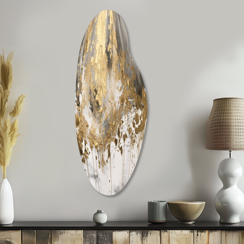 Elledge - Art mural asymétrique en métal, H 38 po x l 15 po
