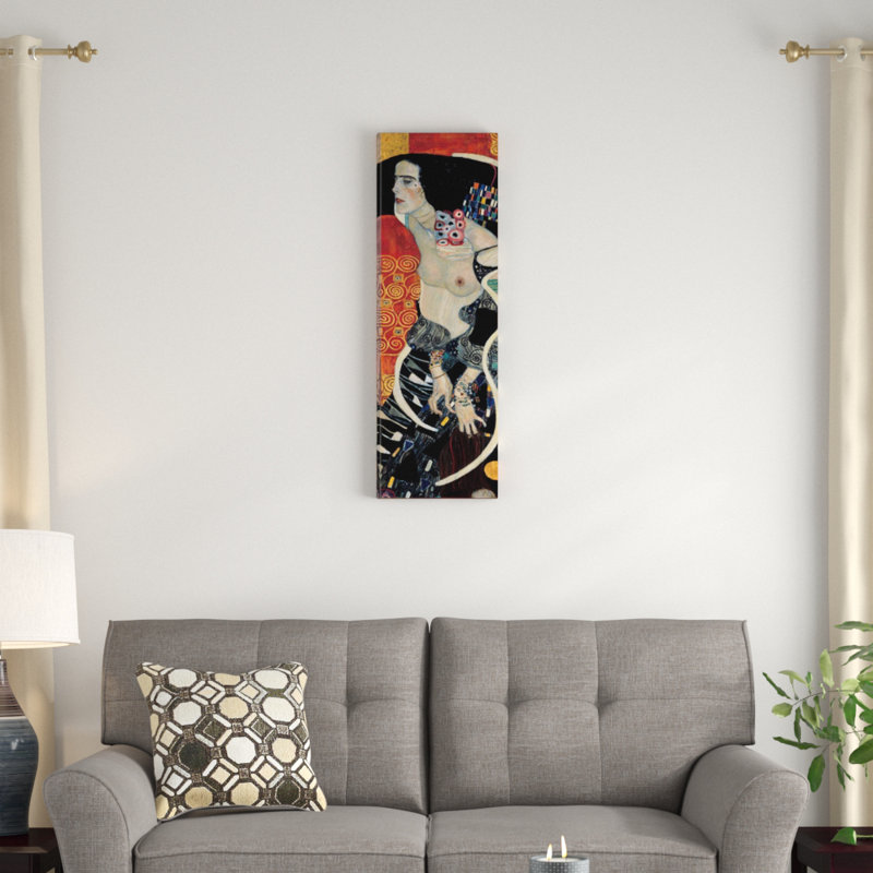 «Judith II, 1909» par Gustav Klimt, reproduction d'art sur toile tendue, H 36 po x l 12 po x P 1,5 po, Toile tendue
