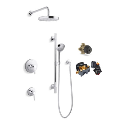  Robinet de baignoire et douche + soupape 2,5 gallons par minute Awaken