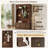 ON-TREND Farmhouse All-In-One Hall Tree With Adjustable Shelves, Retro Arched Entryway Storage Bench, And 3 Cabinets-1986968514