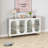 Thanatos 4-Glass Door Faux Wood Storage Cabinet-1252444224