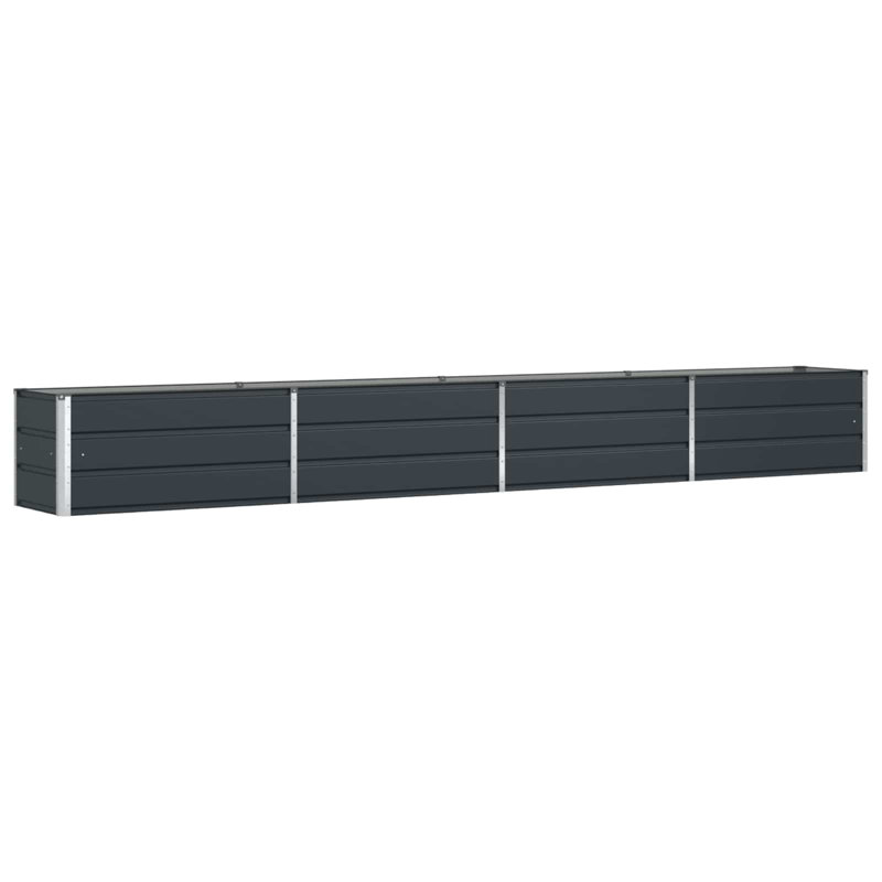 Planter Galvanised Steel, 45cm H x 385cm W x 50cm D, Anthracite