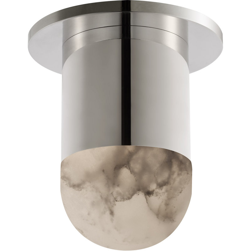Kelly Wearstler Melange Mini Monopoint Flush Mount, Polished Nickel