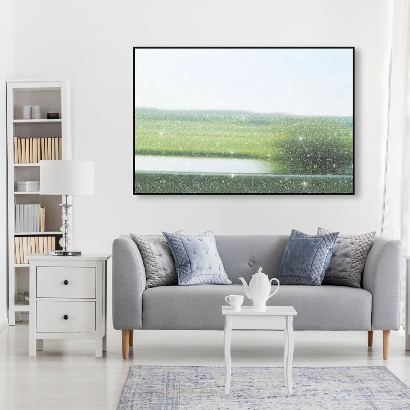 Velocity Meadow I Print by Oliver Gal, 11"H x 16"W, Black Floater Frame