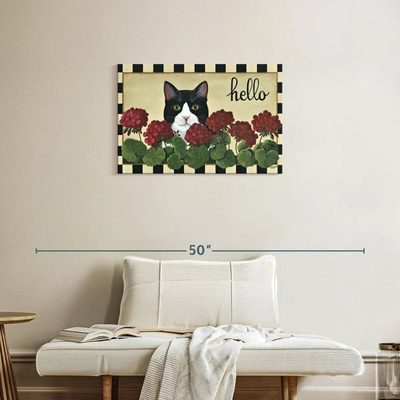 Brampt Cat Hello, 20" H x 30" W