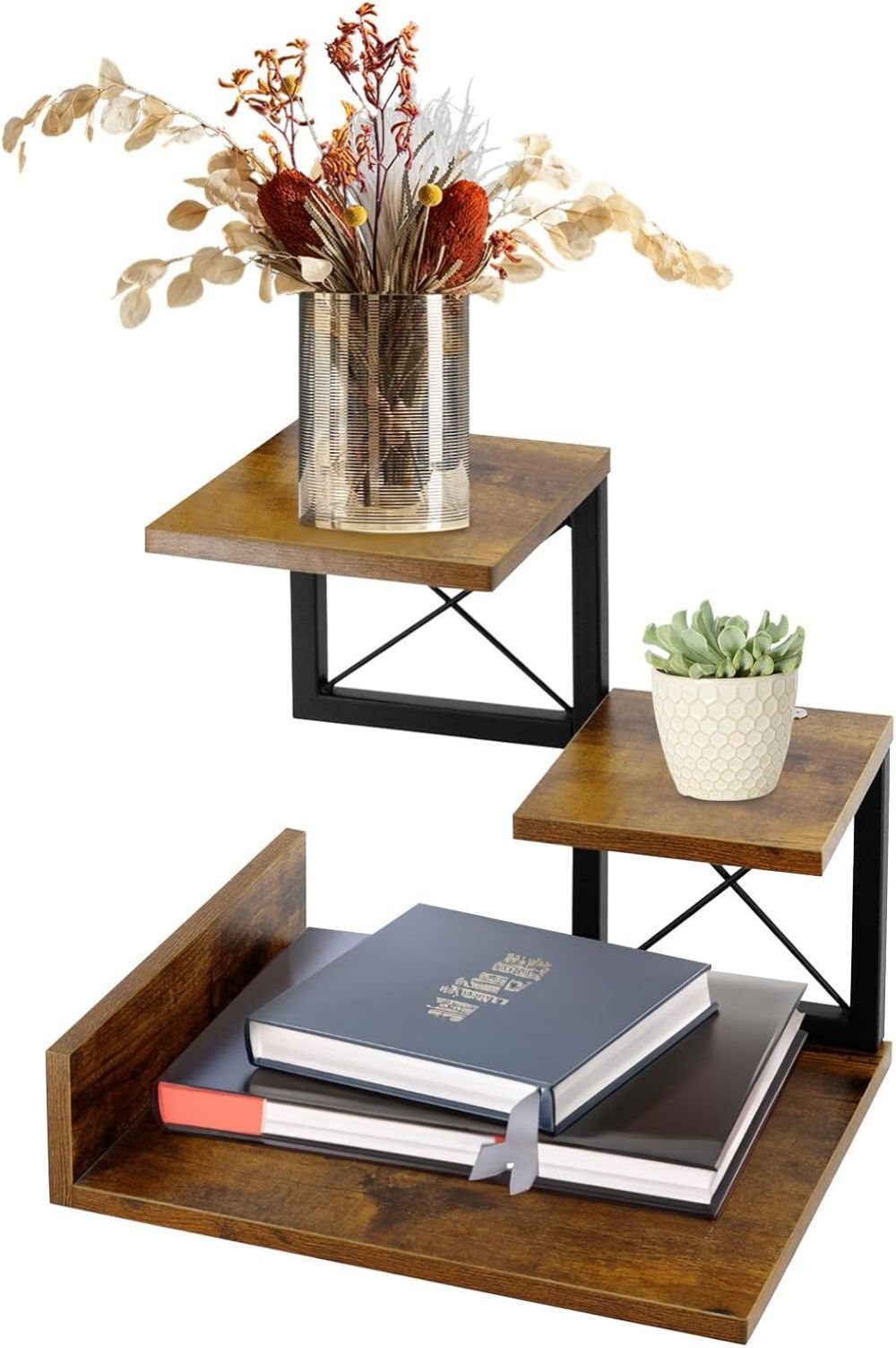 17 Stories Wood Desktop Shelf, Desktop Organizer Office Storage Rack ...
