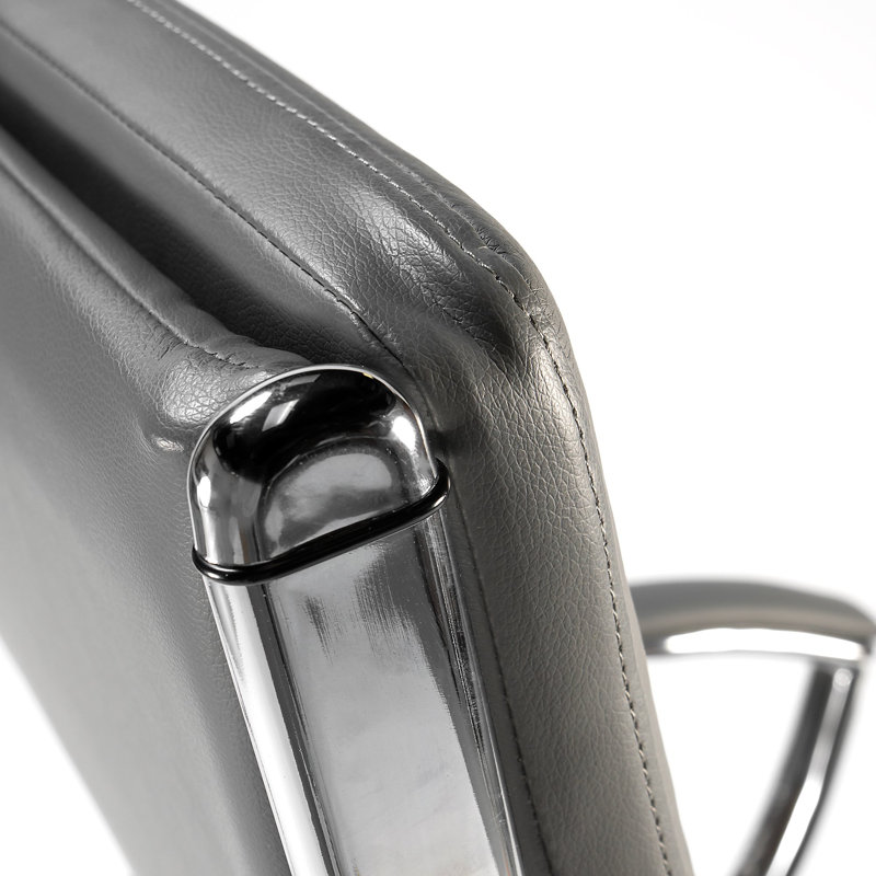 Fauteuil de direction à haut dossier en similicuir, Gris délavé