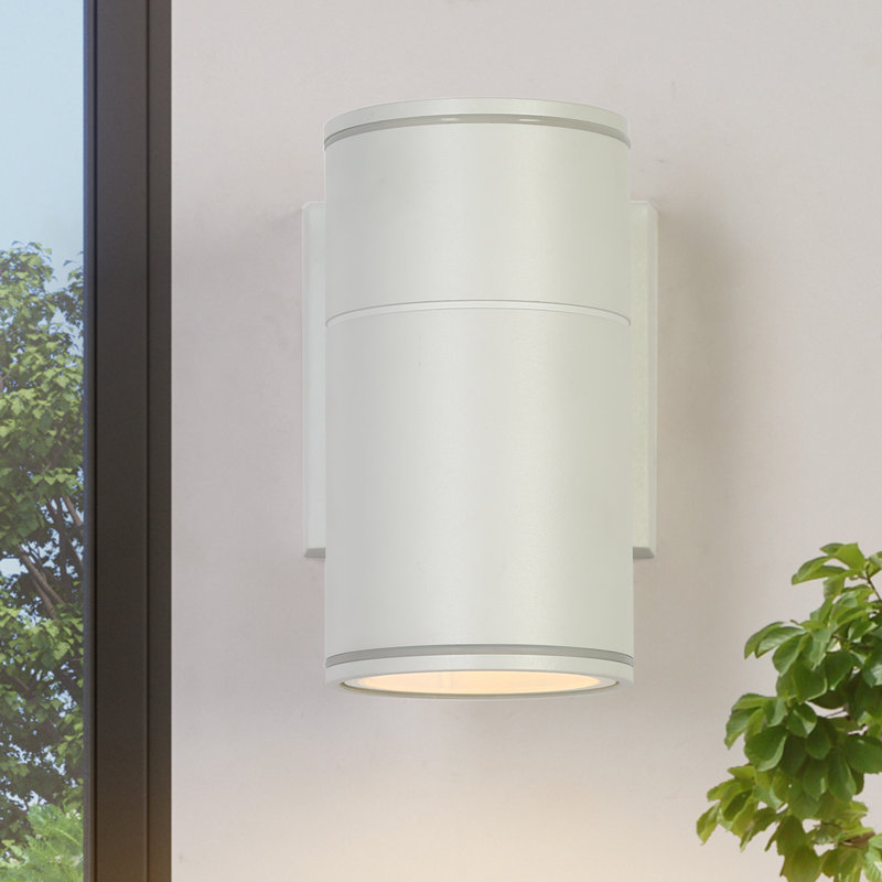1-Light White Minimalist Wall Sconce