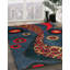 Tapis abstrait bleu / rouge / crème Conway-131772741