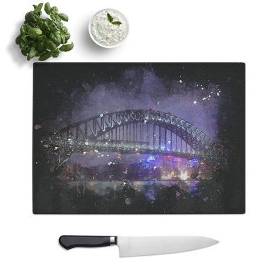 Harbour Bridge in Sydney Paint Splash Chopping Board