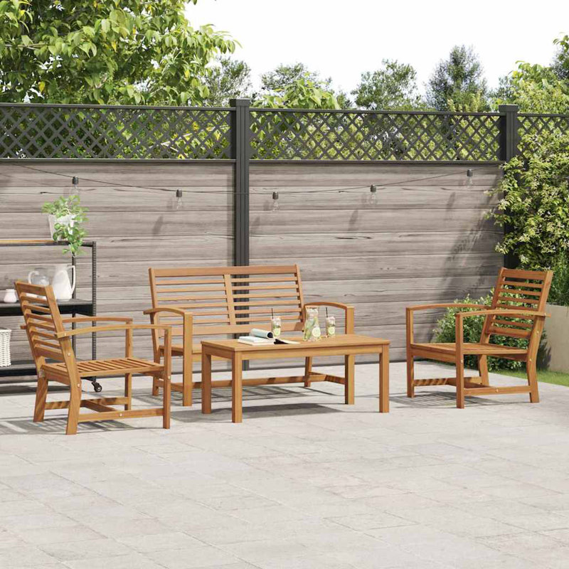 45cm Wide Straight Teak Patio Sectional Set
