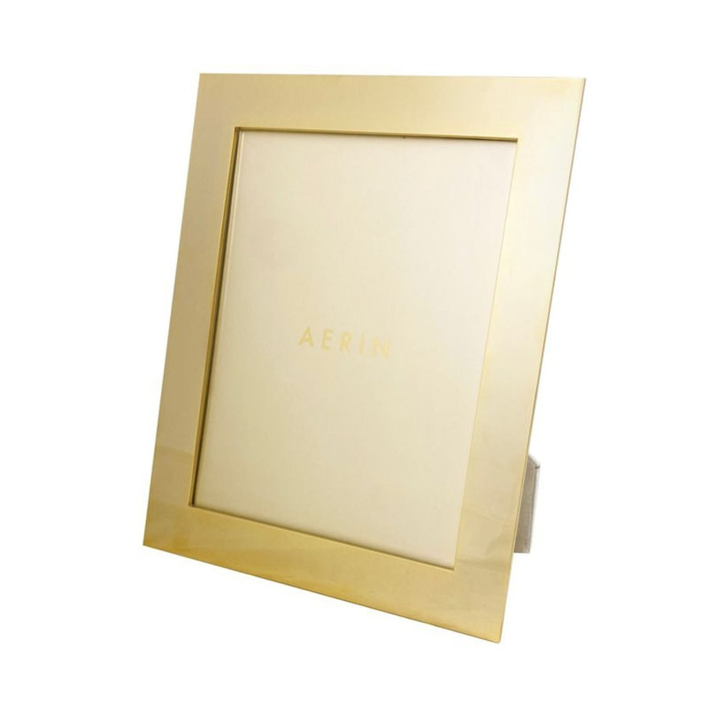 Lenora 8x10 Gold Plated Leather Tabletop Frame
