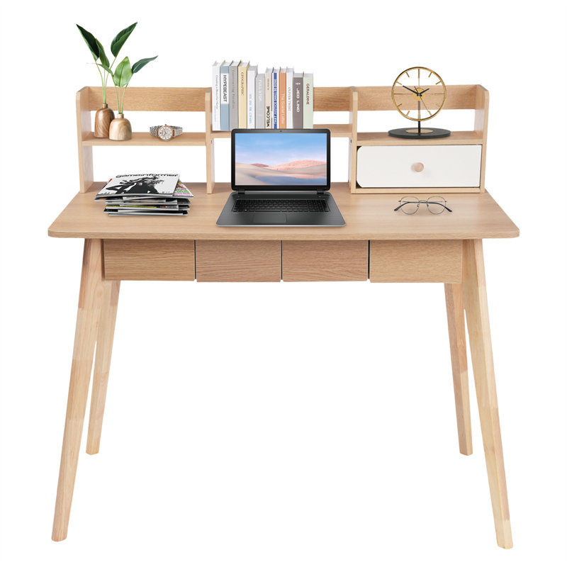 Elegant Wooden Work Table With Drawers