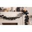  Guirlande de 9 pi avec lumières, guirlande de feuilles d'érable noire illuminée et décorative d'Halloween pour foyer