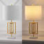 Lampe de table rectangulaire moderne en métal avec base en marbre 20,25 "Kegley-2070111478