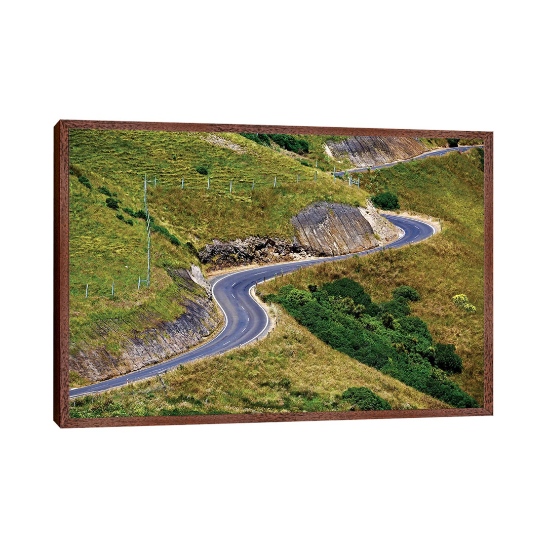 New Zealand Curved Road von Susan Vizvary - Galerie-verpackte Leinwand Giclée