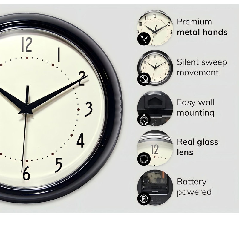 Rétro horloge murale de style Mid Century