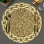 Foly Round Beaded Placemats Set of 2 Elegant Intertwined Border Handmade Table Mats for Christmas Decor