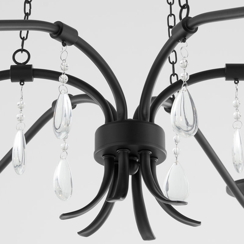 CHANDELIER Gralin 6LT 36 ", Black