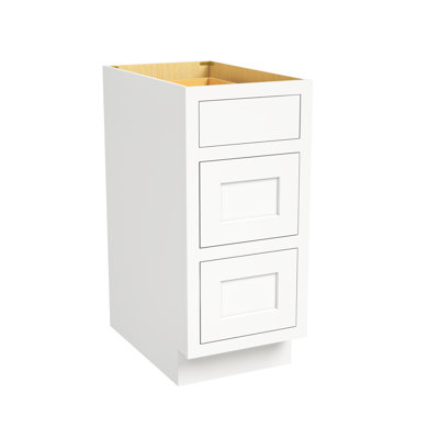 CASAINC Ready-to-Assemble W15"x H34.5"x D25" Kitchen 3 Drawer Base Cabinet