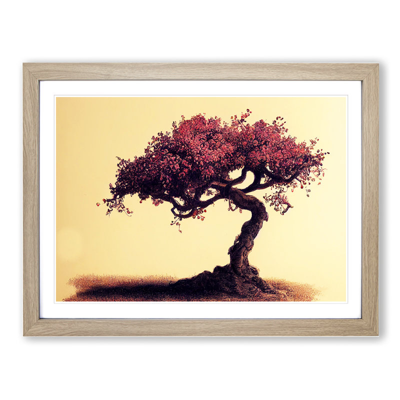 Delicious Apple Tree - Single Picture Frame Painting, 34cm H x 46cm W x 2cm D, Oak