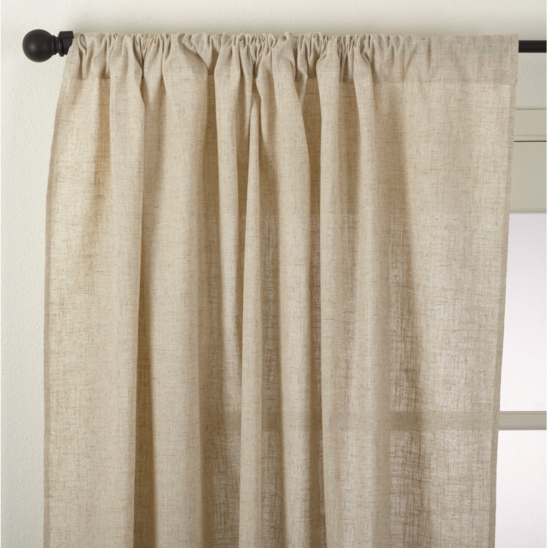 Drapé en lin Silverlock Classic, L 57 po x L 84 po