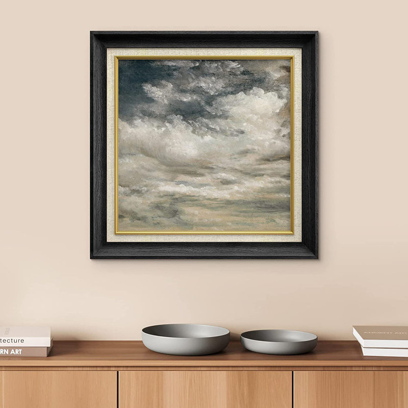 «Storm Cloud» par Claude Monet - peinture sur toile à cadre unique, Noir