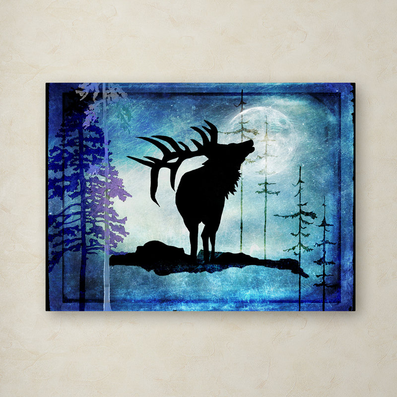«Midnight Elk» par LightBoxJournal - impression sur toile tendue, H 14 po x l 19 po x P 2 po