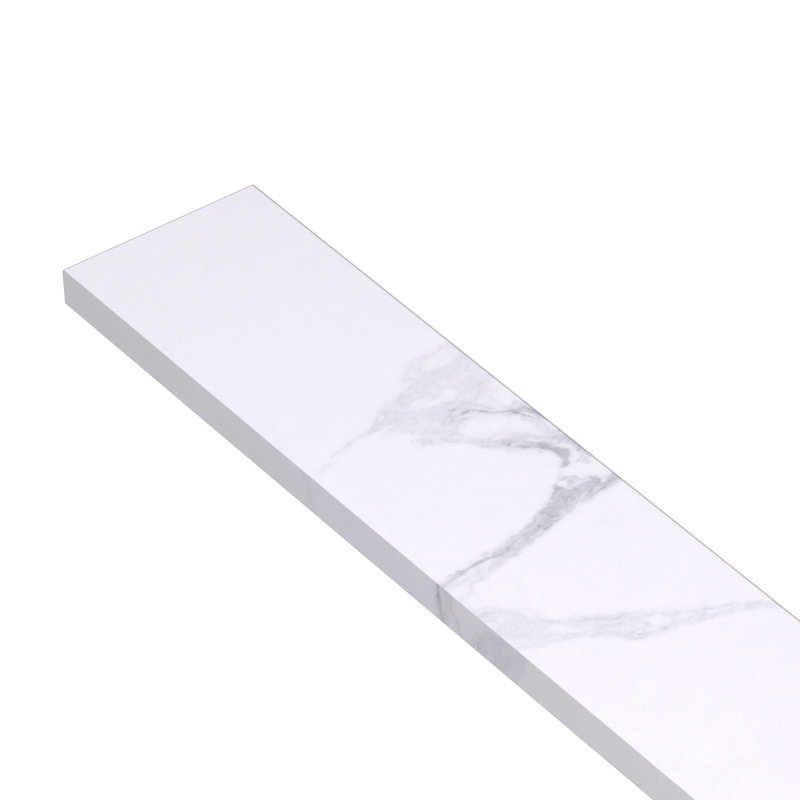 Dosseret latéral de lavabo en quartz Calacatta Flow de 53 cm