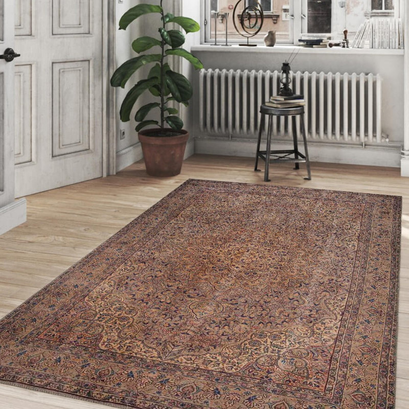 Premium Machine Washable Carpet, 4.6 x 6.2 Feet, 100% Polyester, 1850 g/m² | Pile Height: 0.2 Inches | Eco-Friendly Recycled Poly Cotton Underside | Perfect for Living Room, Bedroom, and High-Traffic Areas