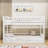 Queen Over Queen Wood Bunk Bed With Guardrails And Ladder-926396222