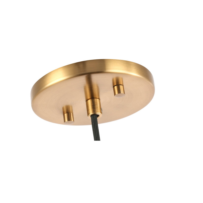 Luminaire suspendu géométrique 1 lumières unique Angeline, Laiton