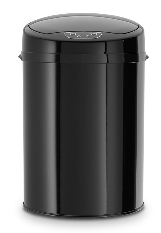 9 L Abfalleimer aus Edelstahl, Inox Black