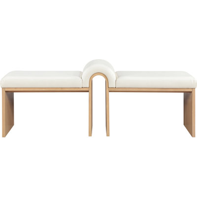 Delphine Vegan Leather Bench