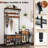 70" Freestanding Coat Rack With Shoe Rack 12 Hooks Drawer & Storage Shelf